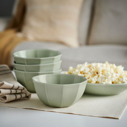 IKEA STRIMMIG  (ИКЕА СТРИММИГ)  -  Миска, керамогранит бледно-серо-зеленого цвета, 15 см