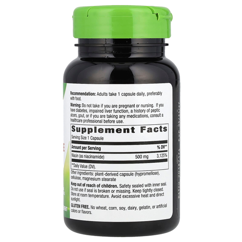 Nature's Way, Никотинамид, 500 мг, 100 капсул