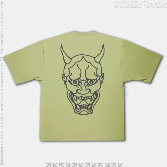 Футболка КУЛЬТУРА OverSize "Hannya" (фосфор)