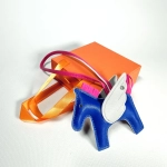 Подвеска для сумки из натуральной кожи Pegasso Blu