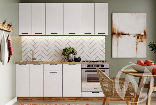 Кухня Вивиан МДФ (вотан/белый матовый) 2;0м 26мм вс