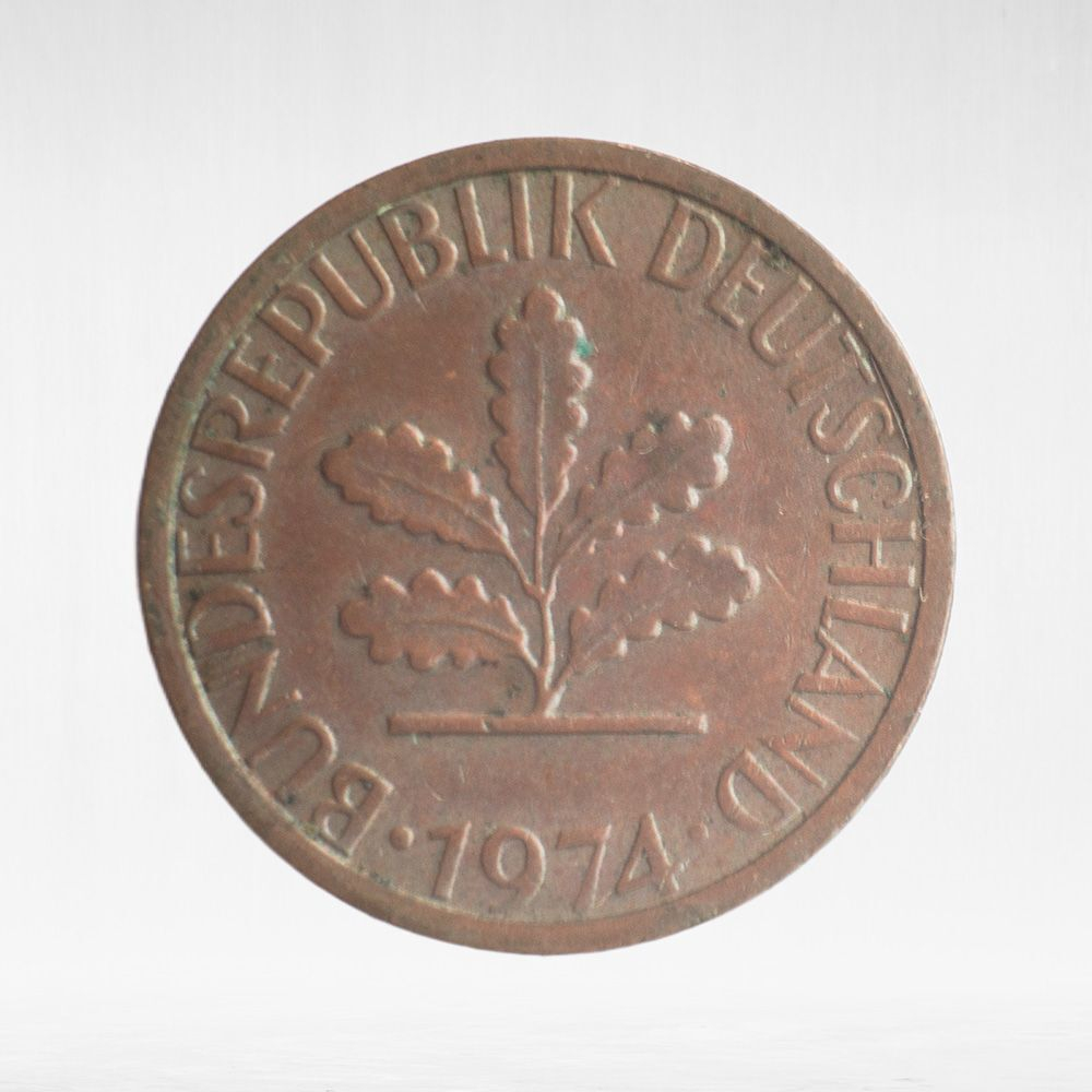 Germany, 1 Pfennig, 1974, (Karlsruhe Mint - "G"), VF