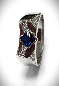 Кольцо мужское серебро Эстерелла