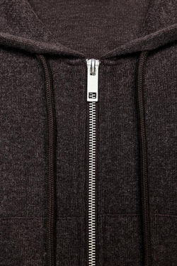 ZARA УКОРОЧЕННОЕ ХУДИ С КАПЮШОНОМ, КОРИЧНЕВЫЙ