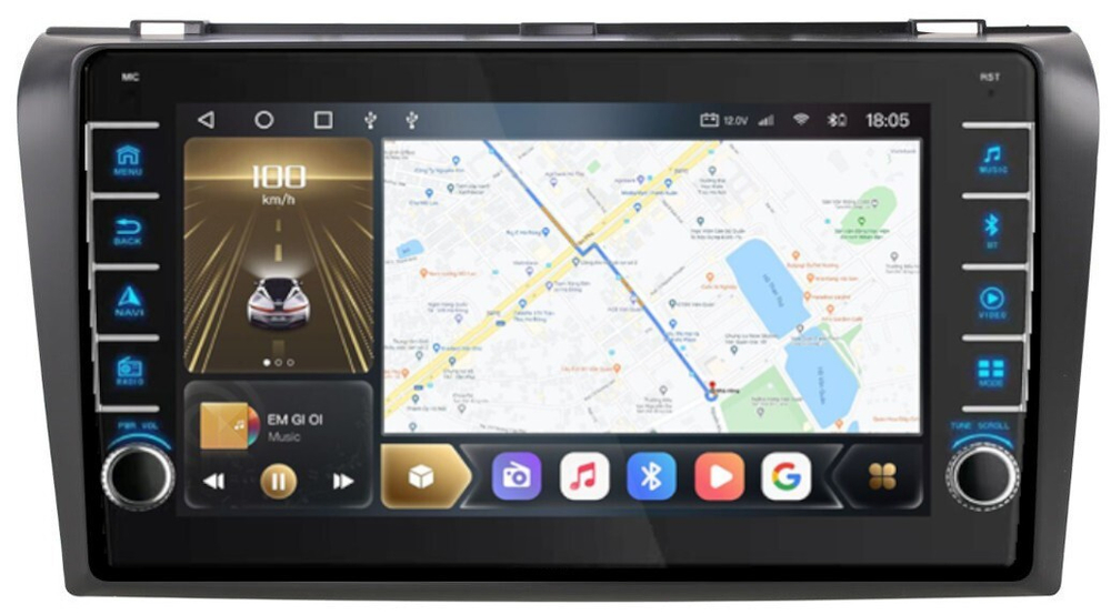 Магнитола для Mazda 3, Axela 2003-2009 - Carmedia OL-9503 (кнопки и крутилки), Android 12, TS10,  CarPlay, 4G SIM-слот