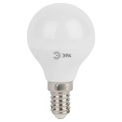 Лампа светодиодная ЭРА STD LED P45-7W-860-E14 7Вт шар холодный дневной свет Е14 | Лампы cветодиодные Шар (G/P)