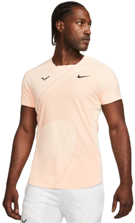 Мужская теннисная футболка Nike Dri-Fit Rafa Tennis Top - черный, Розовый