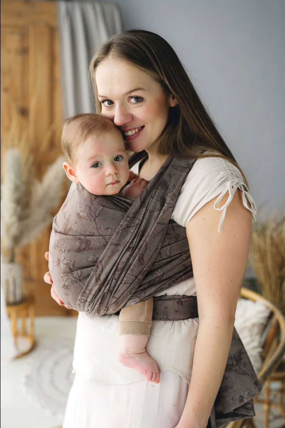 Слинг-шарф «Колибри» со льном