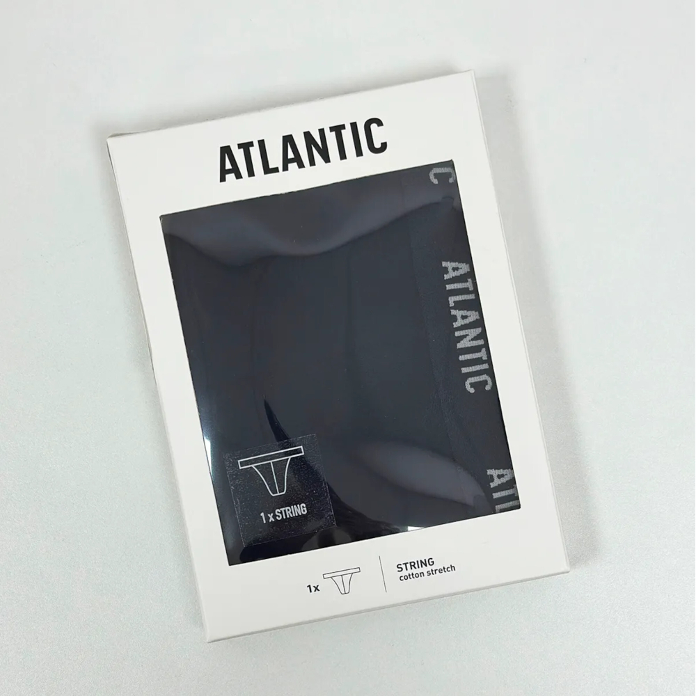 Мужские трусы стринги темно-синие ATLANTIC String Comfort MP-1572