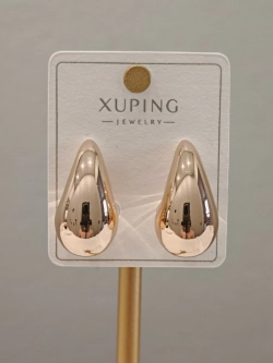 Серьги Xuping «Золотая капля» Gold 18K