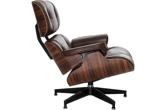 Кресло с оттоманкой Eames Lounge Premium, состаренная кожа