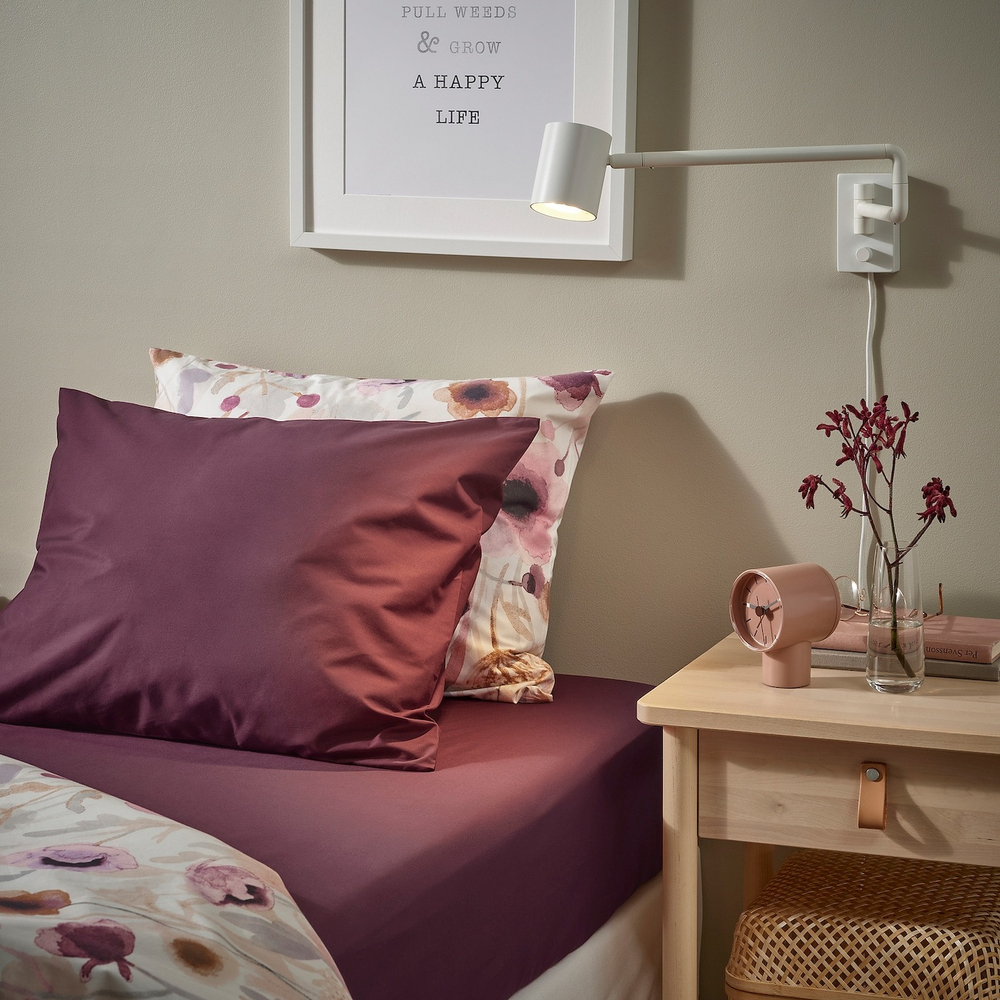IKEA ULLVIDE  (ИКЕА УЛЛВИДЕ)  -  Наволочка, темно-красный, 50x60 см