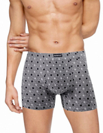 Мужские трусы-боксеры с принтом в виде плетения (Размер: M) (Цвет: серый)