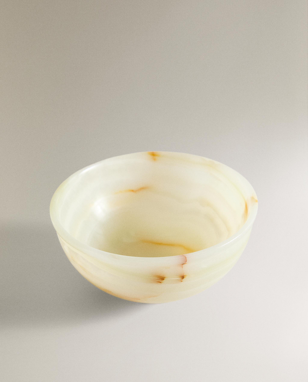 Zara Home Предмет декора из оникса, цвет кремовый, 16 см