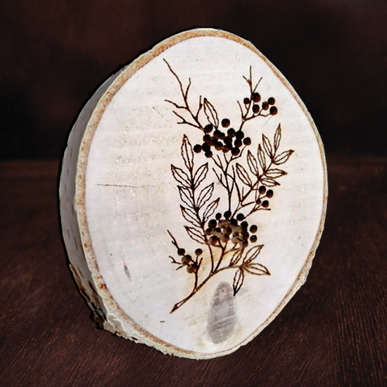 Подставка под горячее"Спил берёзовый малый" серия "Растения"