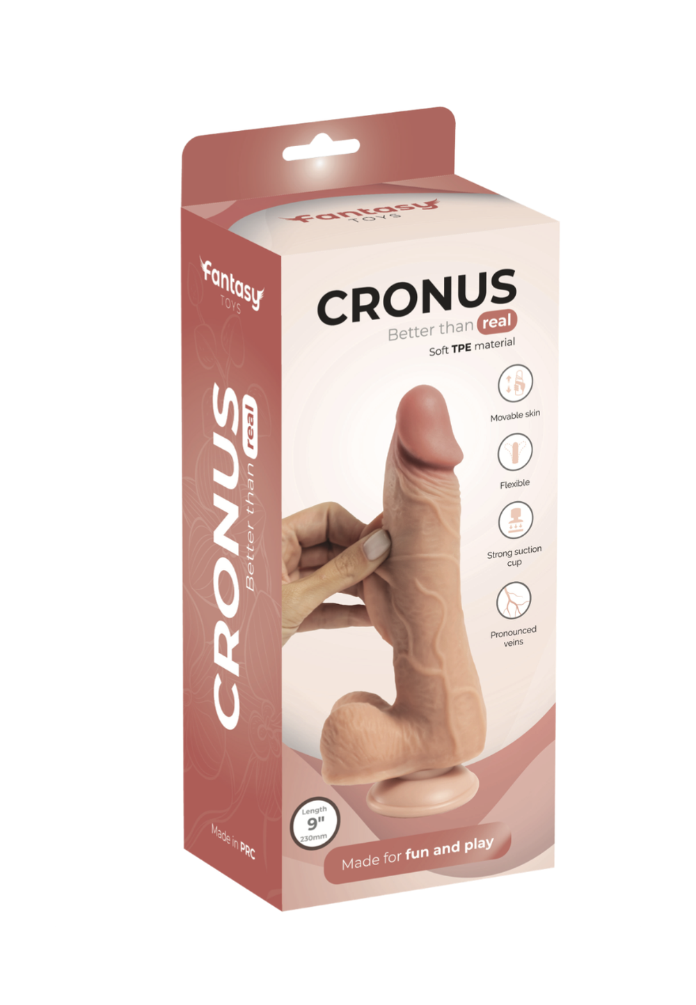 Ультра реалистичный фаллоимитатор Cronus с подвижной кожей, 23 см Fantasy Toys