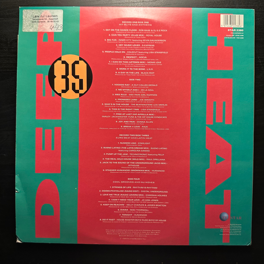 Сборник Deep Heat '89 - Fight The Flame 2LP (Англия 1989г.)