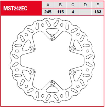 Диск тормозной TRW MST242EC