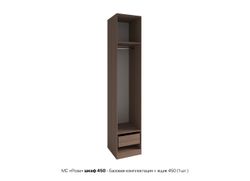 МС Роза Шкаф 450 Орех Франклин/Тренто Белый софт, ДСВ Мебель