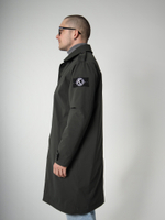 Тренч плащ утепленный демисезонный город горький хаки зеленый