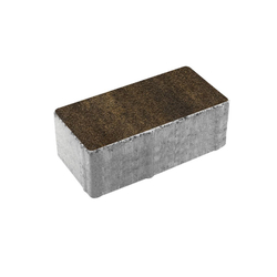 Тротуарная плитка ПРЯМОУГОЛЬНИК 200x100 мм - Листопад гранит Мокко