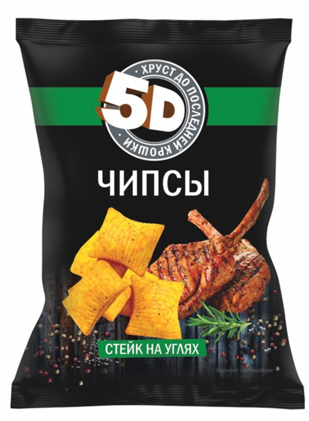 Чипсы "5D" со вкусом стейк на углях  90гр*28шт