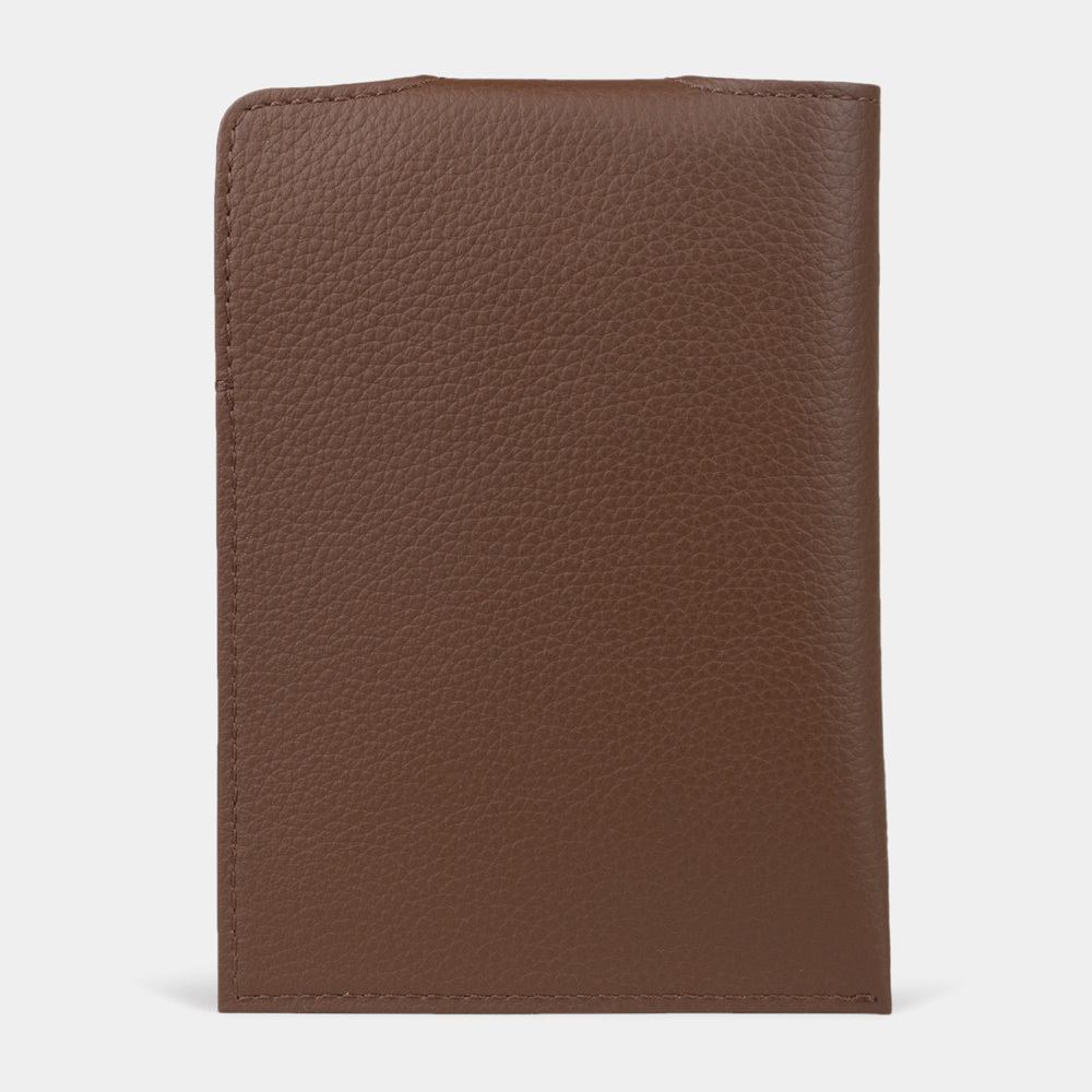 Обложка-кармашек для паспорта London из кожи теленка,  цвета шоколад