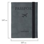 Обложка для паспорта с карманами и резинкой, мягкая экокожа, "PASSPORT", серая, BRAUBERG, 238203