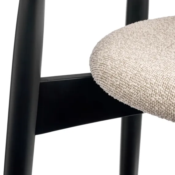 Полубарный стул Mod, черный, бежевое букле
