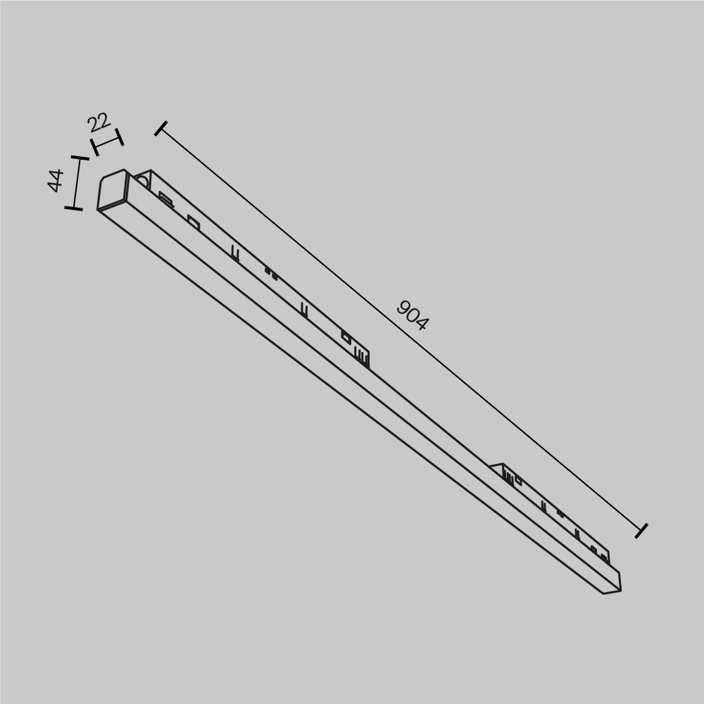 Трековый магнитный светильник Maytoni Basis TR030-4-30WTW-DD-B