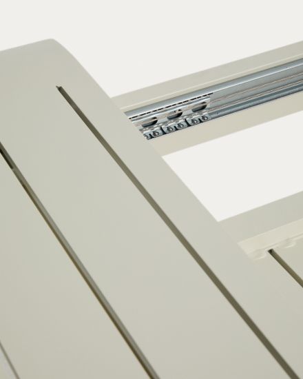 Раздвижной уличный стол Brela из алюминия цвета экрю 205(287) x 100 см