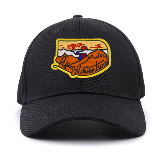 Нашивка термоаппликация на одежду и на рюкзак. Life of Adventure, Путешествия, Горы