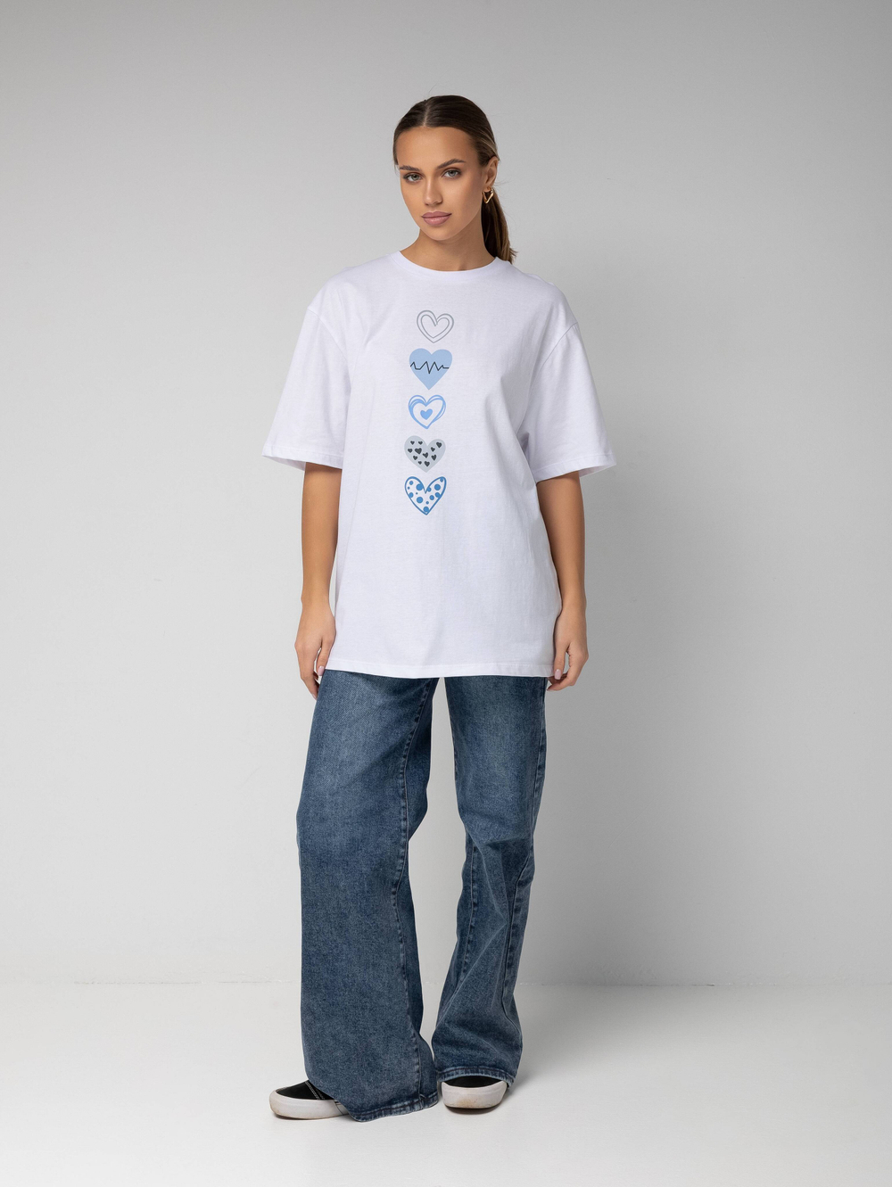 Футболка оверсайз с принтом длинная23