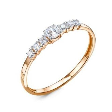 Кольцо из золота с фианитами