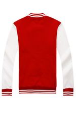 Бомбер красный с белым фото спина