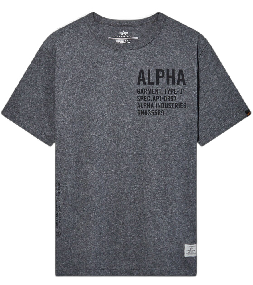 Футболка Alpha Industries Alpha Graphic Tee Dark Charcoal