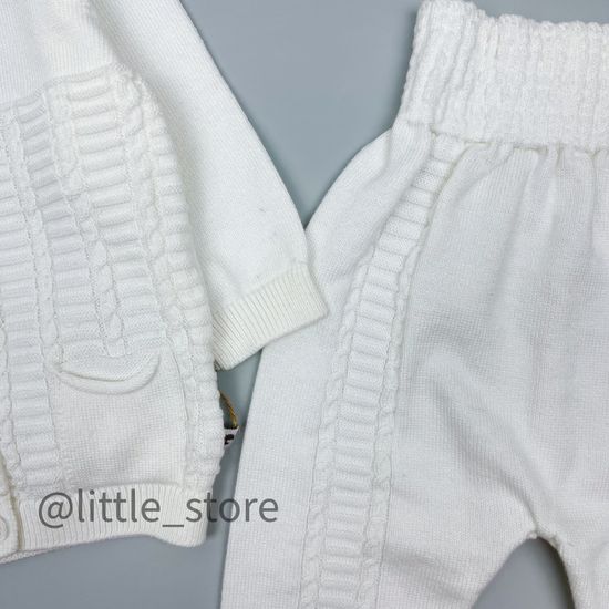 Комплект вязаный, Молочный