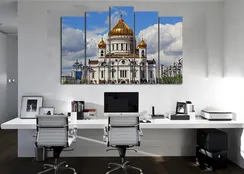 Модульная картина "Храм Христа Спасителя"