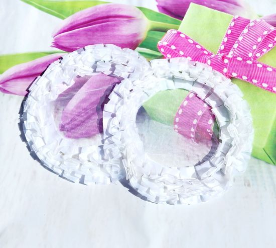 Свадебные кольца для украшения машины, белые