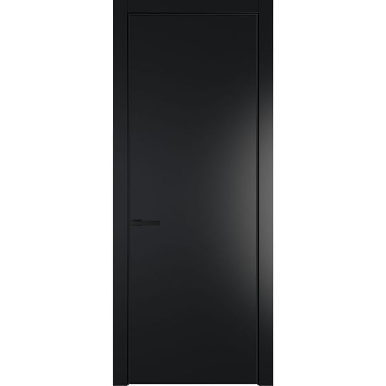 Фото межкомнатной двери эмаль Profil Doors 1PE блэк глухая кромка чёрная