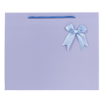 Пакет подарочный "Бант" 32*26*10,4см, с атласным бантом, 4 цвета микс