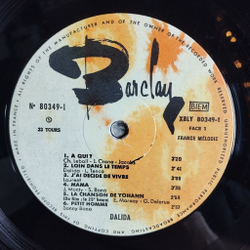 Винтажная виниловая пластинка LP Dalida Далида Olympia 67 (France 1967)