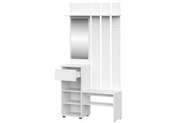 Готовая прихожая Валенсия белый текстурный