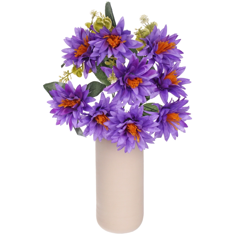 Искусственные цветы «Цветочная мелодия» Астры 50см 9 цветков сиреневые