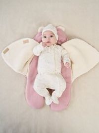 Конверт-звездочка "Пудра" с прорезями для ремней безопасности 0+