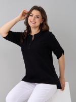 Блузка БЛ-131/фламли-черный
