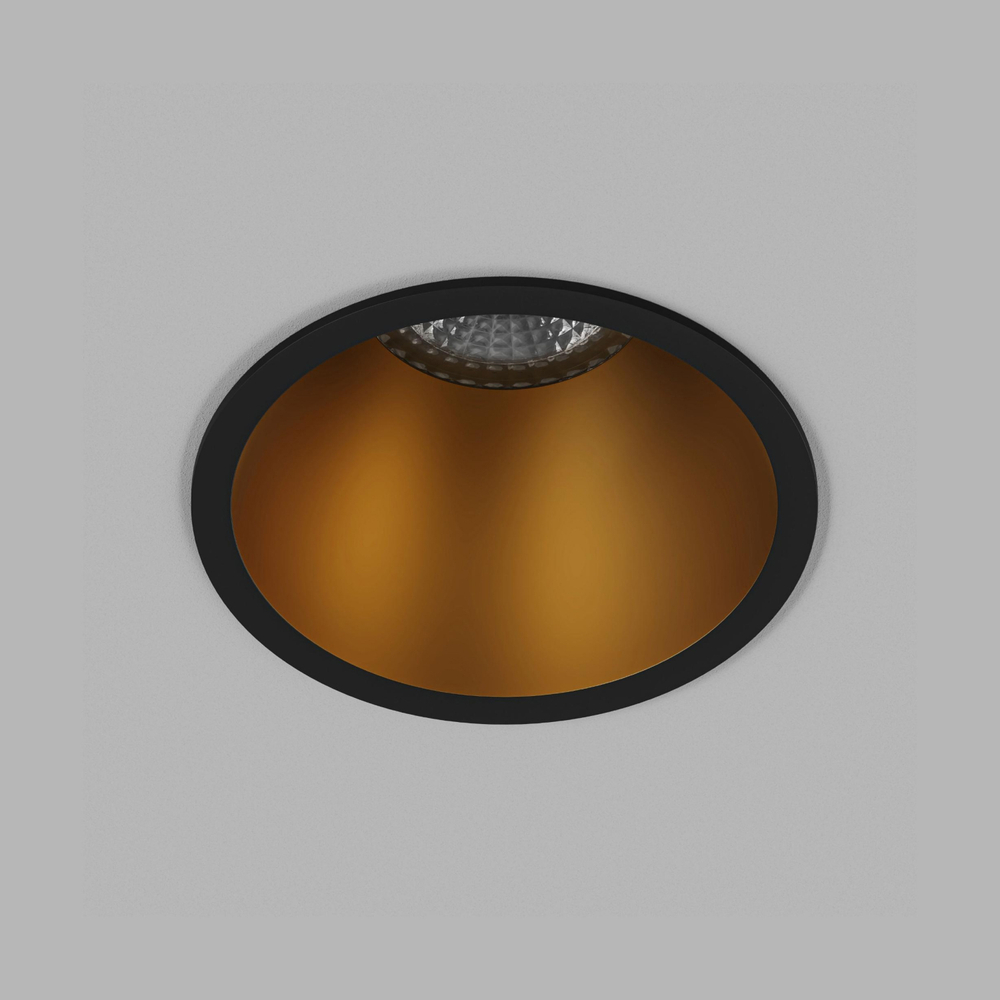 DK3026-BG Встраиваемый светильник, IP 20, 10 Вт, GU5.3, LED, черный/золотой, пластик
