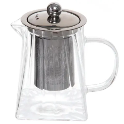 Чайник заварочный стеклянный 550мл «Bella cucina», трапеция