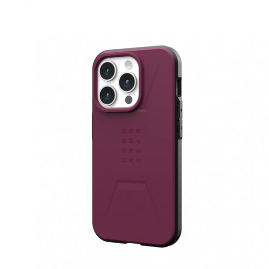 Чехол с поддержкой MAGSAFE Uag Civilian для iPhone 15 Pro MAX 6.7", цвет бордовый (Bordeaux)