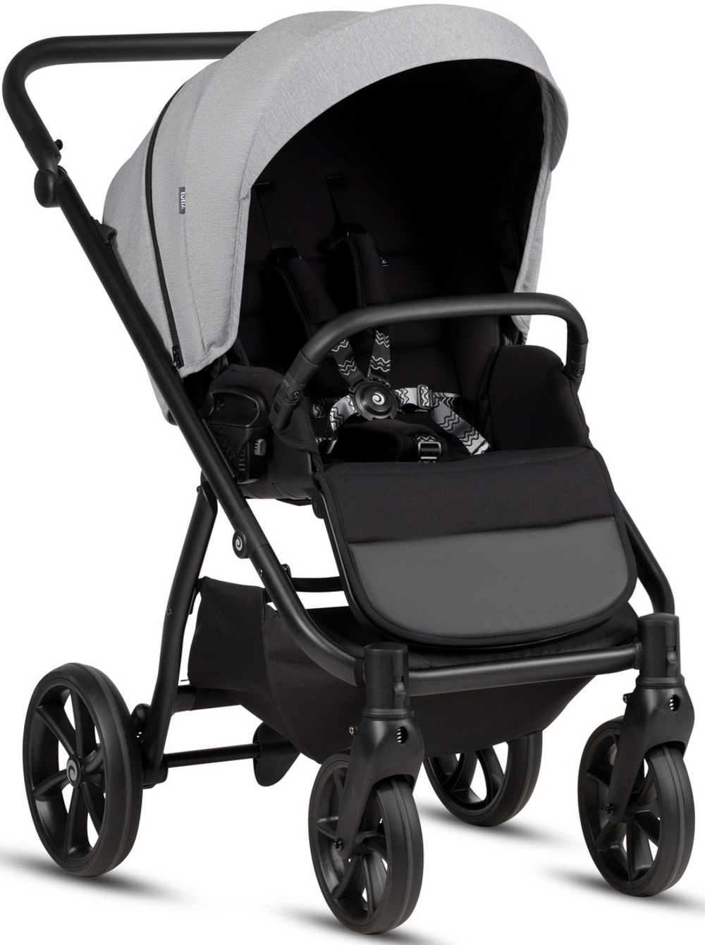 Детская коляска Tutis Leo 3 Plus 4 в 1 с автокреслом Beno Beige и базой 1582068 Warm Grey